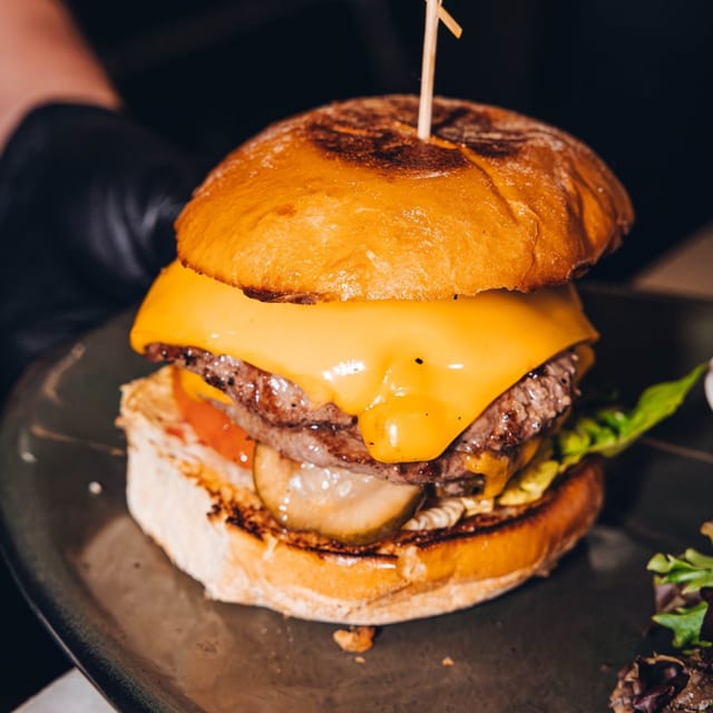 Single Cheeseburger with House Cut Fries.