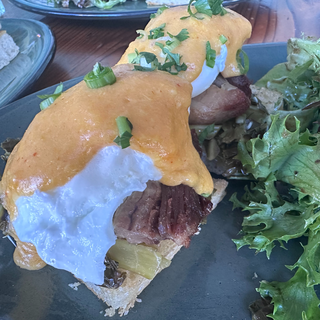 Pork Belly Eggs Benedict