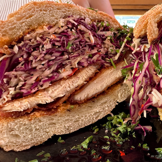 Fried Buttermilk Organic Chicken with mixed salad
