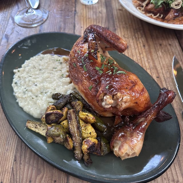 Half Roasted Organic Chicken.