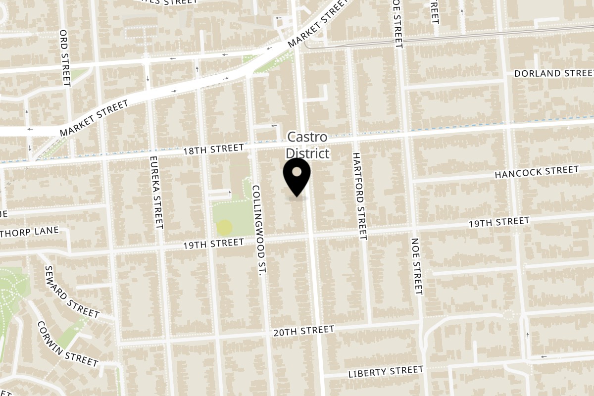 Map showing the location of Fable on 558 Castro St in San Francisco